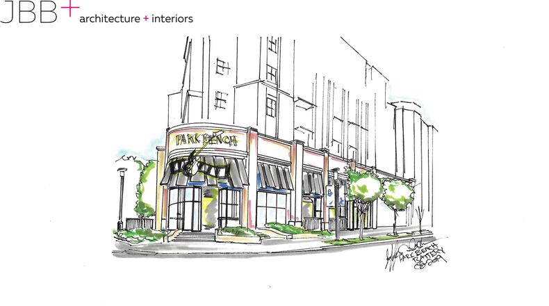 Rendering of Park Bench at The Battery.