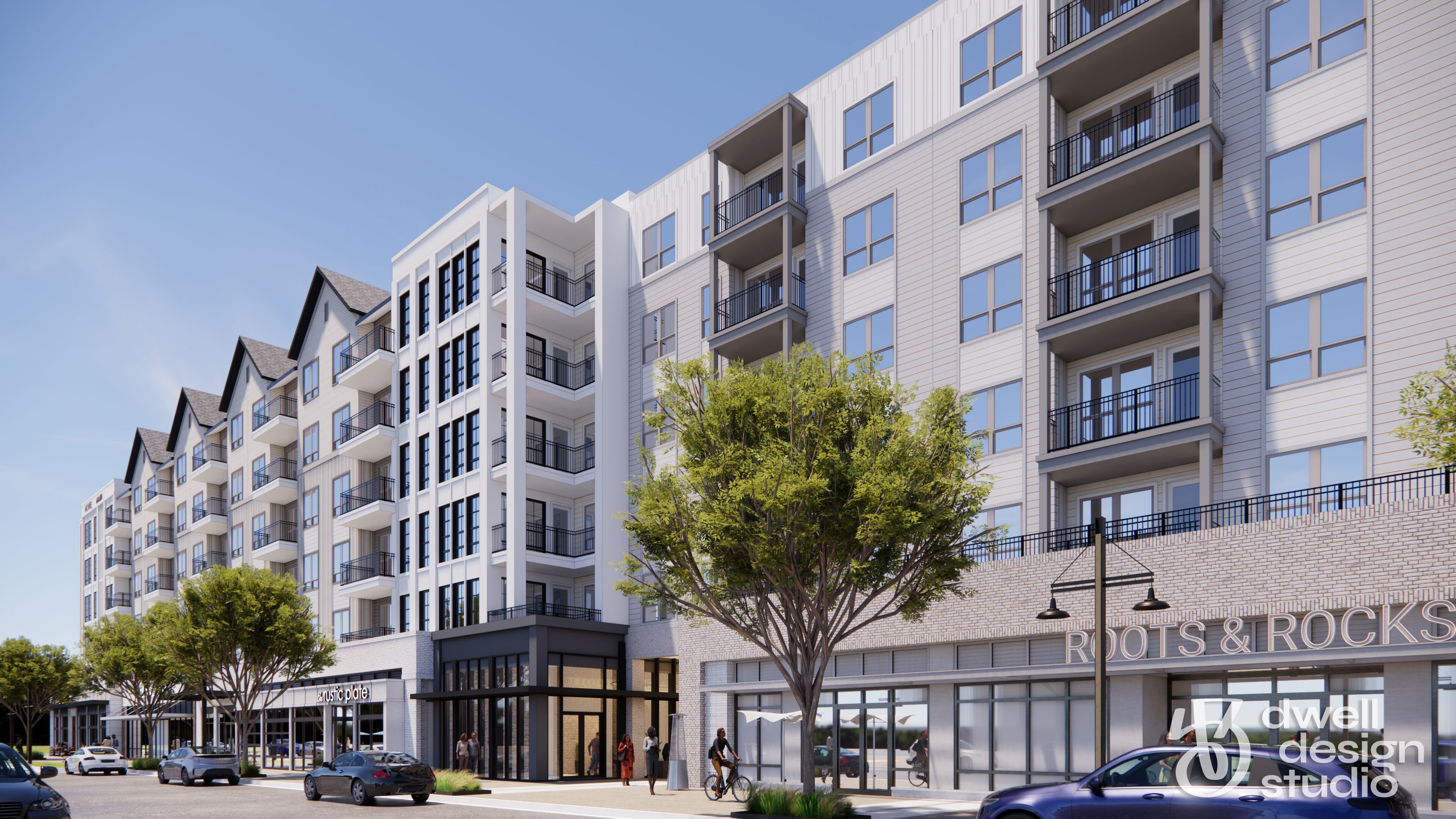 Units at Novel Lulah Hills will range from studios to three-bedroom apartments, and it’ll include 39,000 square feet of ground-floor retail space. (Courtesy of Crescent Communities)