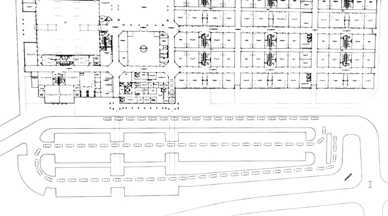 School officials say the new J.C. Booth Middle School in Peachtree City can accommodate a queue of at least 80 cars. Courtesy FCBOE
