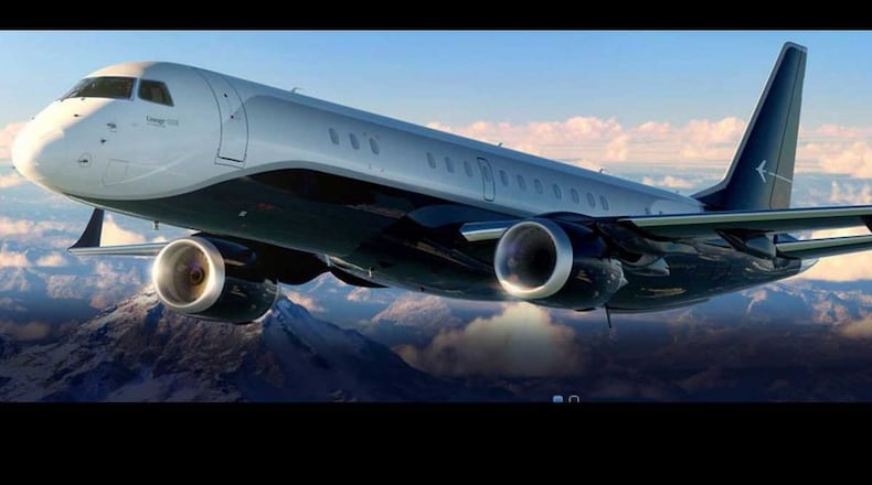 Cobb County’s development authority has approved a $35 million bond package to refinance a jet like this one for film producer Tyler Perry.