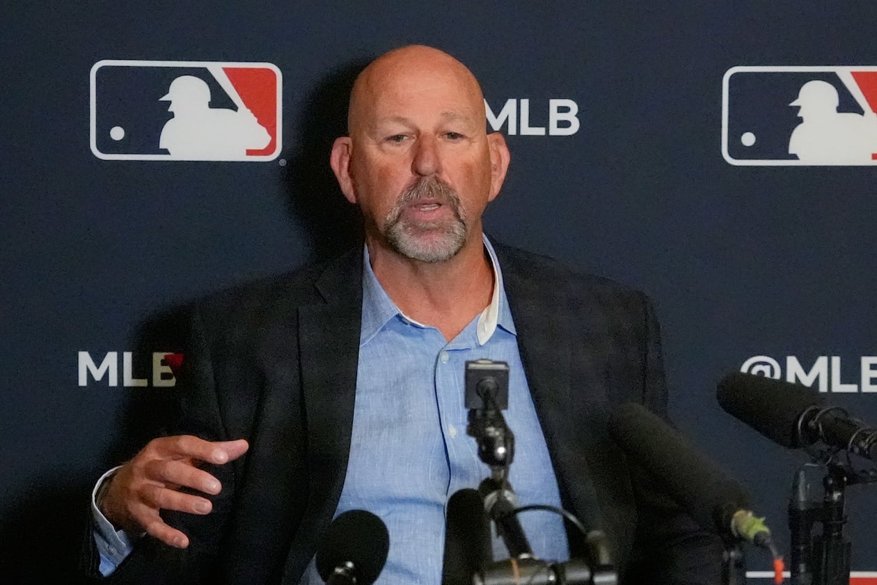 Atlanta Braves manager Walt Weiss speaks during a news conference at the Major League Baseball Winter Meetings, Tuesday, Dec. 9, 2025, in Orlando, Fla. (AP Photo/John Raoux)