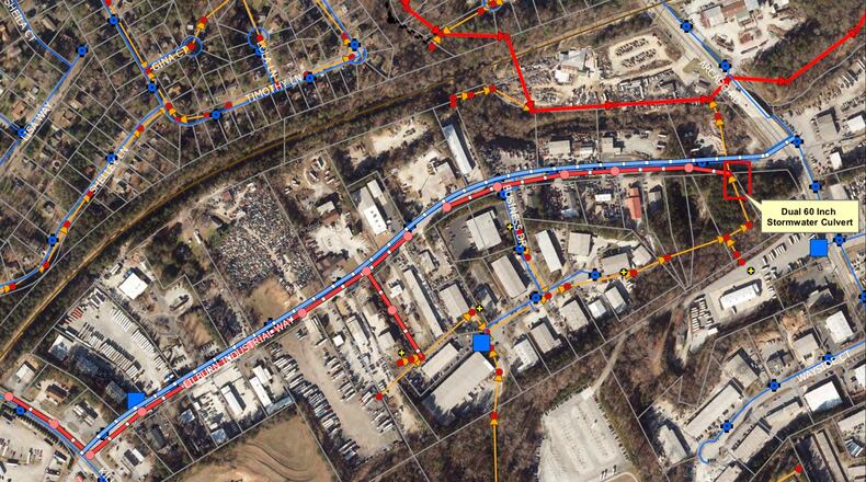 Lilburn and Gwinnett County Water and Sewerage Authority will jointly provide utility improvements to Lilburn Industrial Way. Courtesy City of Lilburn