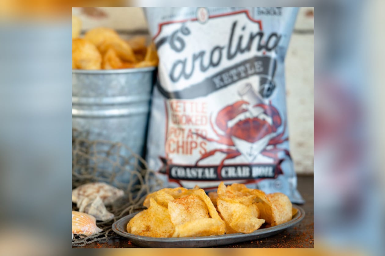 Crab boil potato chips. (Courtesy of John Monahan/Carolina Kettle)