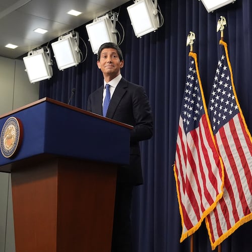 Federal Reserve Board Chairman Kevin Warsh speaks during a news conference at the Federal Reserve in Washington, Wednesday, Sept. 16, 2026. (AP Photo/Mark Schiefelbein)