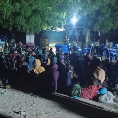 In this photo released by Nigerian Army, freed women and children that were abducted by Boko Haram in southern Borno, Nigeria. Saturday, June 6, 2026. (Nigerian Army via AP)