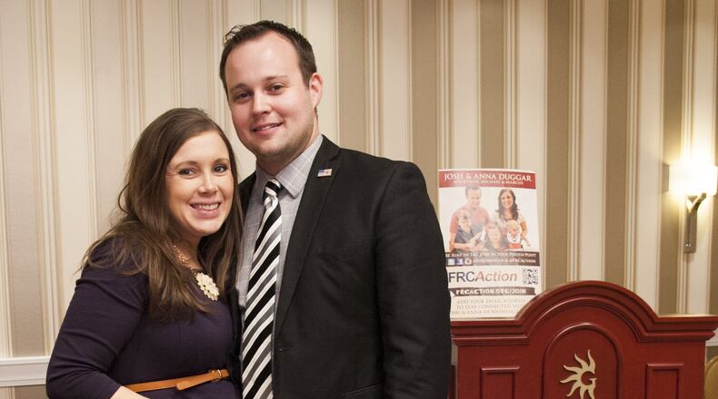 NATIONAL HARBOR, MD - FEBRUARY 28: Anna Duggar and Josh Duggar pose during the 42nd annual Conservative Political Action Conference (CPAC) at the Gaylord National Resort Hotel and Convention Center on February 28, 2015 in National Harbor, Maryland. Conservative activists attended the annual political conference to discuss their agenda. (Photo by Kris Connor/Getty Images)
