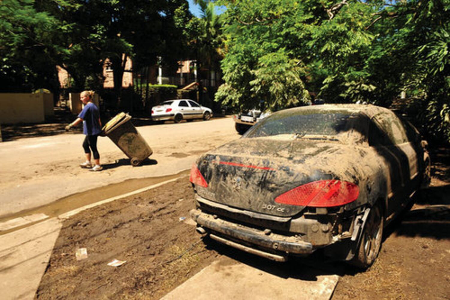 Flood cleanup in Brisbane, Australia