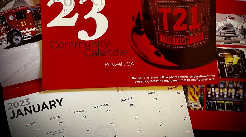 Roswell's free 2023 community calendar celebrates the Roswell Fire Department. COURTESY CITY OF ROSWELL