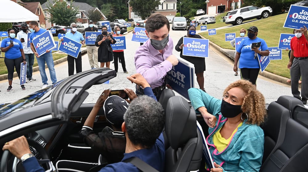 Democratic U.S. Senate candidate Jon Ossoff has only recently begun holding in-person campaign events because of the coronavirus. Mostly, he's had to work out of his Grant Park home. Hyosub Shin / Hyosub.Shin@ajc.com)