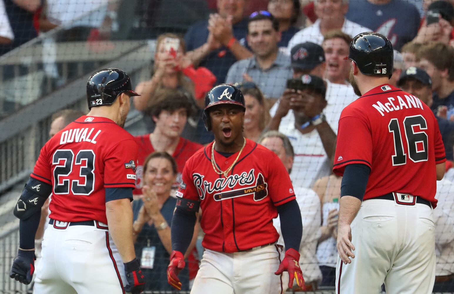 Photos: Braves bounce back, shut out Cardinals in Game 2 of playoffs