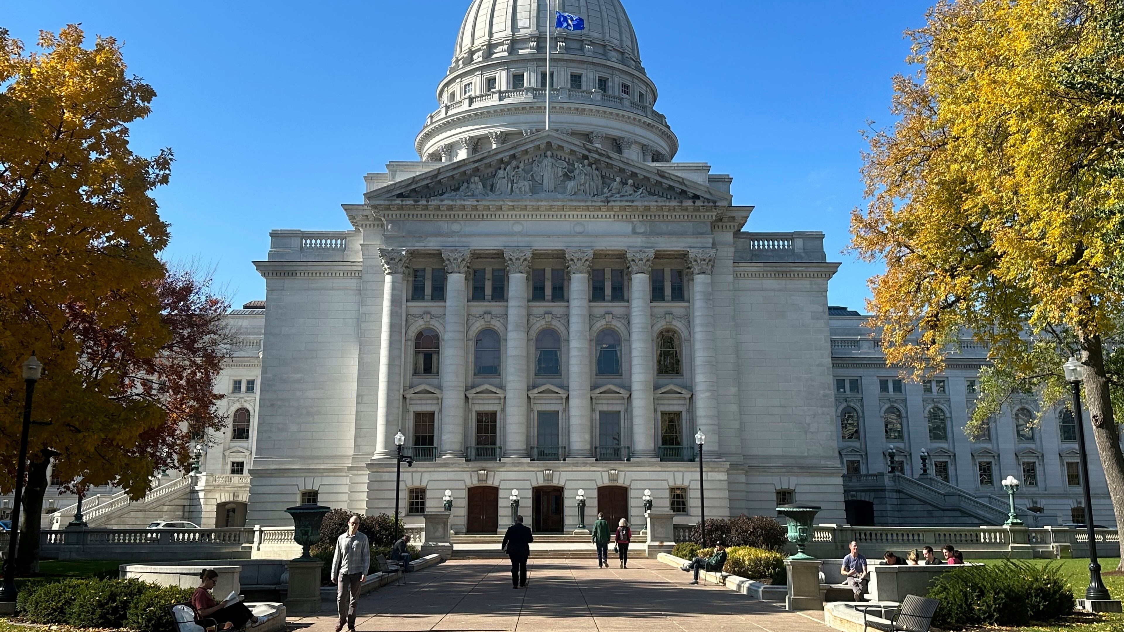 FILE - The Wisconsin Capitol is seen, Oct. 24, 2023, in Madison, Wis. (AP Photo/Scott Bauer, File)