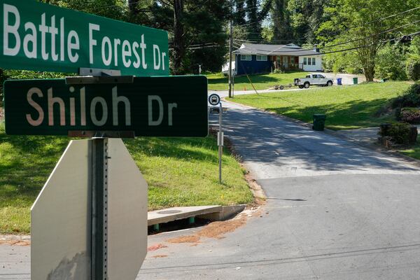 One of the three incidents happened along Battle Forest Drive in DeKalb County. Lauren Bullis, 40, was killed while walking her dog, officials said. (Ben Hendren for the AJC)