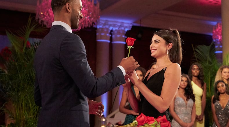 Sarah is at the center of an emotional firestorm that envelops Matt and the other women as the rose ceremony continues. A steamy group date, featuring Bachelor Nation favorite Ashley Iaconetti Haibon, offers the women a chance to write their own hot love scenes with Matt and read them to him in front of a live audience. Serena P. finds out if her initial feelings for Matt could develop into something more serious. And even though his journey just started, Matt's biggest fear comes to pass, leaving him devastated on "The Bachelor," airing MONDAY, JAN. 18 (8:00-10:00 p.m. EST), on ABC. (ABC/Craig Sjodin)
MATT JAMES, RACHAEL