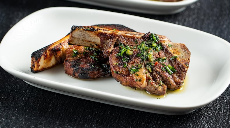 STK Beef Filet Lollipops with Chimichurri Sauce / Courtesy of STK Steakhouse