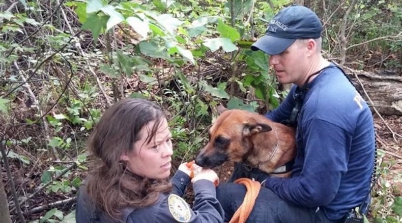 Chico, a K-9 with the LaGrange police department, was reunited with his handler Wednesday afternoon. (Photo: LaGrange police)