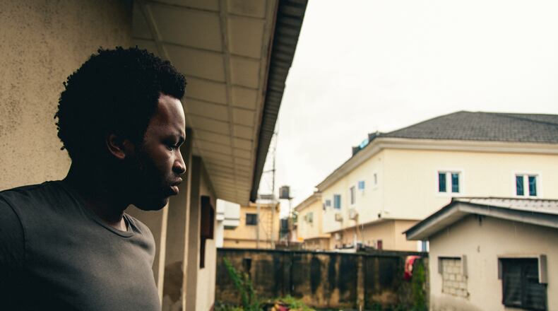 Faraday Okoro on the set of "Nigerian Prince" a film he wrote and directed about two cousins caught up in the world of Nigerian scammers