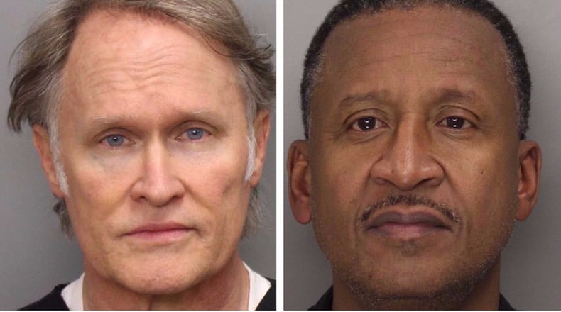 Mugshots of Dr. Peter Ulbrich (left) and former doctor Nathaniel Johnson III