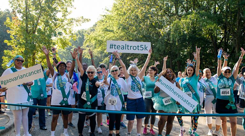 Volunteers are needed to help spread ovarian cancer awareness at the Georgia Ovarian Cancer Alliance Teal Trot 5K walk/run will take place at 9:30 a.m. Saturday, Sept. 16 at Chastain Park. (Courtesy Georgia Ovarian Cancer Alliance)