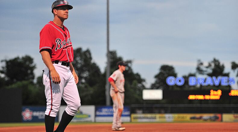 Jonathan Schuerholz is the manager of the Braves' Single-A affiliate in Rome.