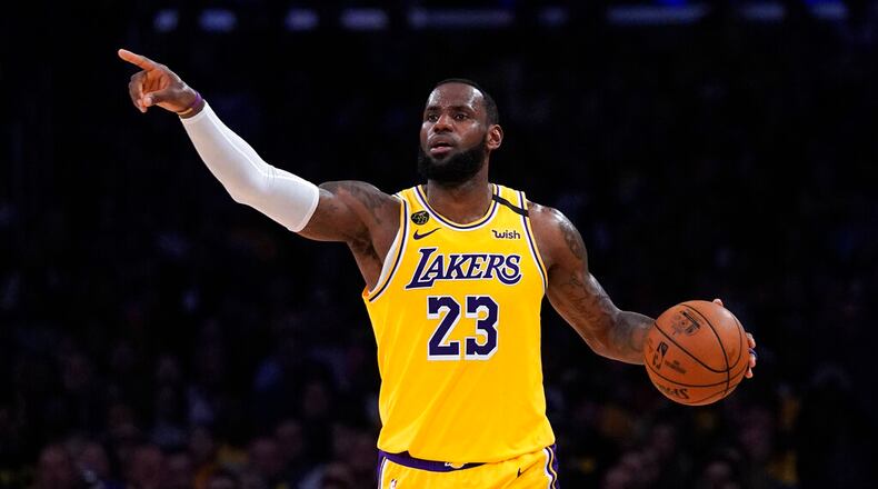 Los Angeles Lakers forward LeBron James. (AP Photo/Mark J. Terrill)
