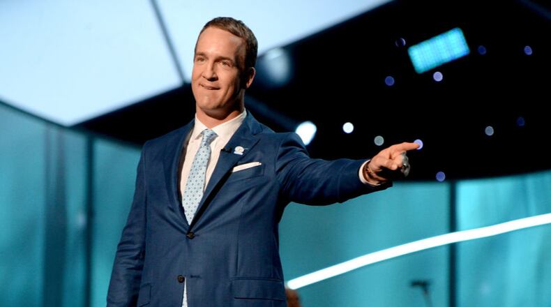 Former quarterback Peyton Manning hosted the ESPYs on Wednesday in Los Angeles.