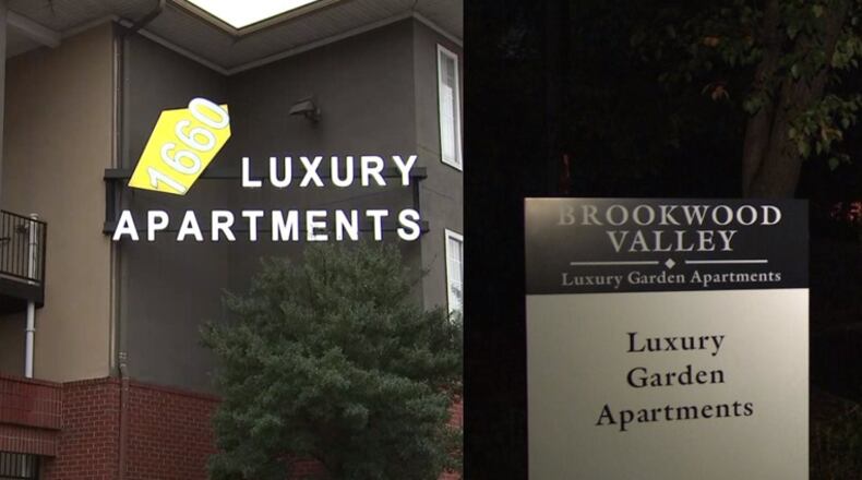 A trio of women were robbed at two apartment complexes in Buckhead and Midtown on Nov. 1, Atlanta police said.