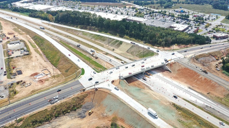 The additional ramps on the east side of the Ga. 316 at Ga. 81 interchange open to traffic Thursday, Oct. 22.  (Courtesy Georgia DOT)