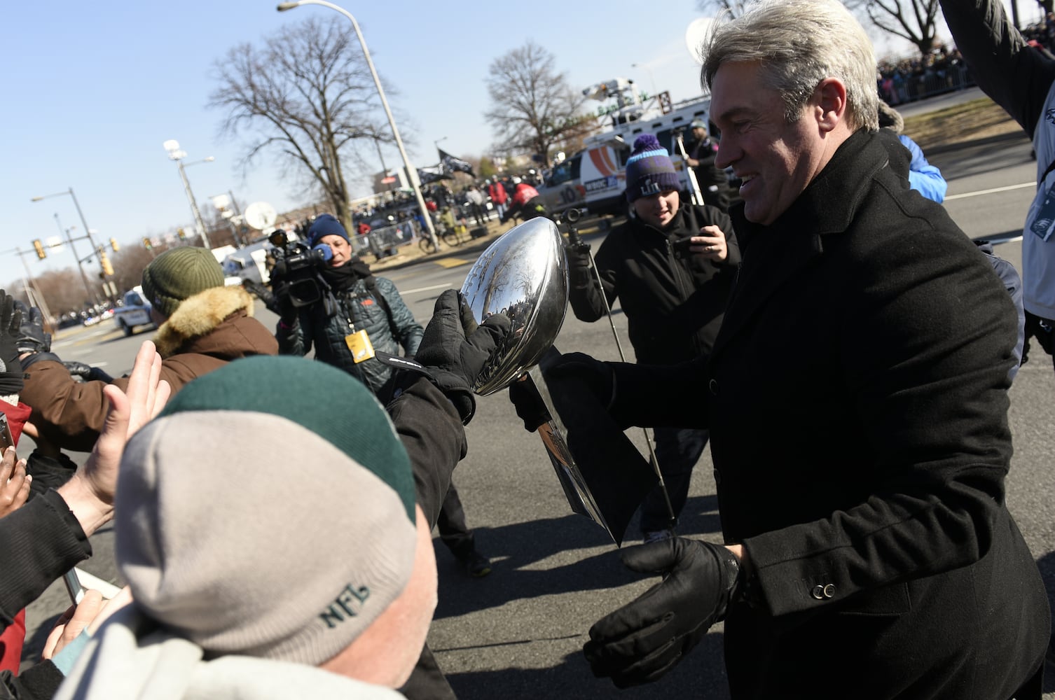 Philadelphia Eagles fans celebrate Super Bowl win with parade