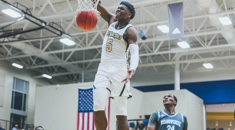 Holy Spirit's Anthony Edwards (6) dunks during a game. (Stanley Johnson/special)