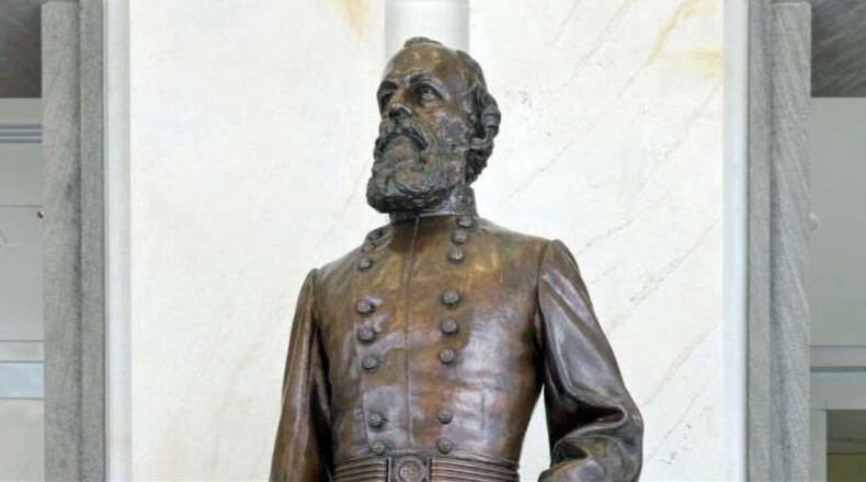 Moving a 8,300 pound Confederate statue to a historic Florida courthouse might do "irreplaceable" damage to the tile floors at its new location. (Photo: WFTV.com)
