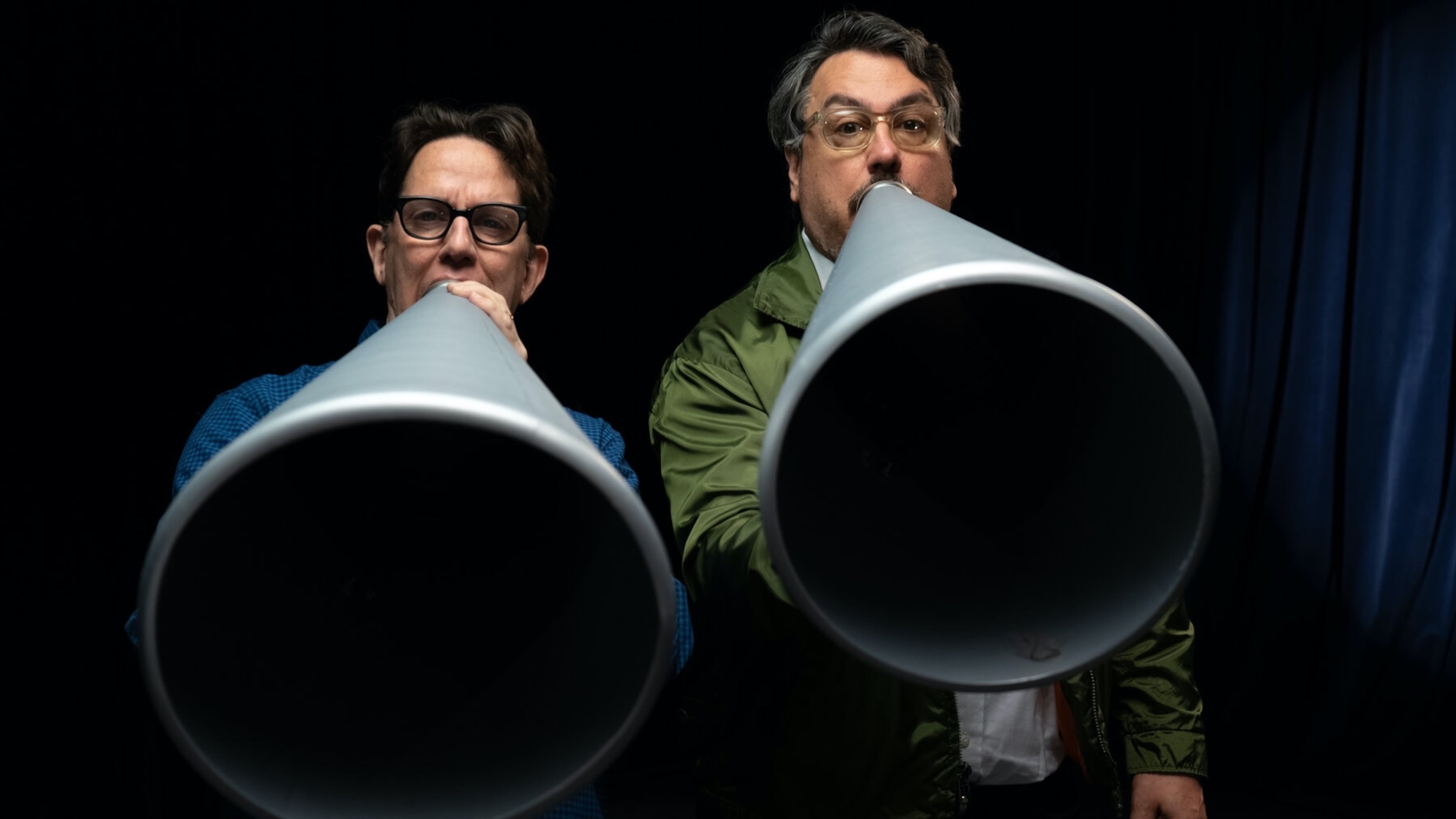 They Might Be Giants — made up of John Linnell (left) and John Flansburgh — are playing The Eastern on Friday (sold out) and Saturday in Atlanta. (Courtesy of They Might Be Giants)