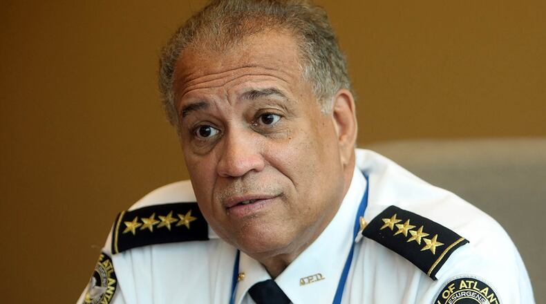 Then-Atlanta Police Chief Richard Pennington is shown during an interview at the Atlanta Police Department on November 23, 2009. (AJC file)