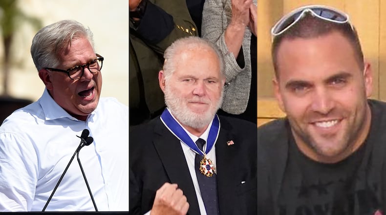 Glenn Beck, Rush Limbaugh and Mark Zinno. AP/TWITTER
