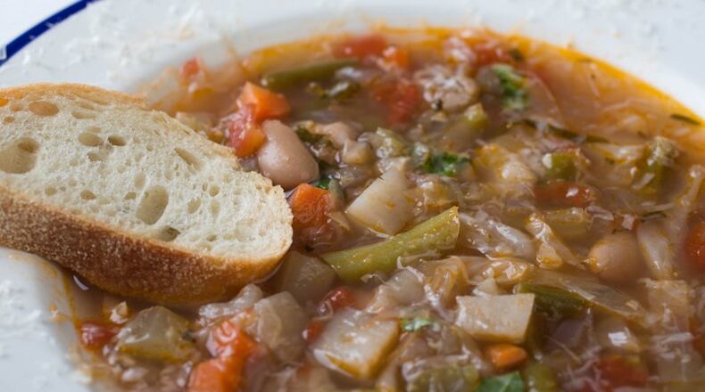 Classic minestrone prepared in the Martha Stewart style. (Austin Steele/St. Louis Post-Dispatch/TNS)