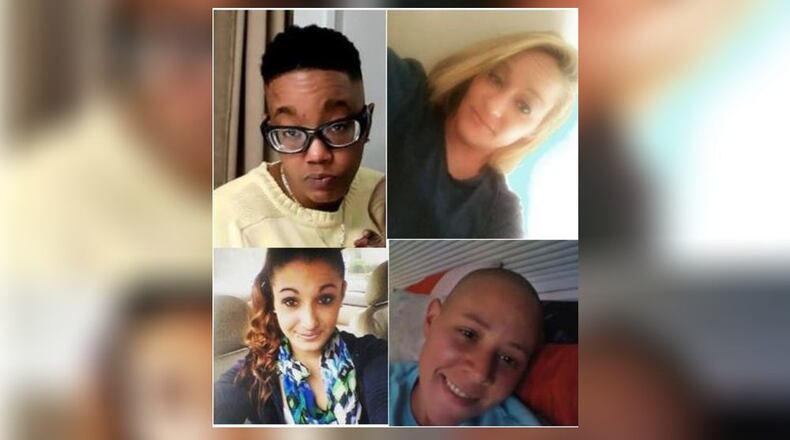 Normisha Monroe (clockwise from top left), Alishia Carroll, Rose Patrick and Ashleigh Paris were among six people killed Saturday when a van crashed in Gwinnett County. The other two victims were identified as 44-year-old Kristie Whitfield and 53-year-old Tina Rice.