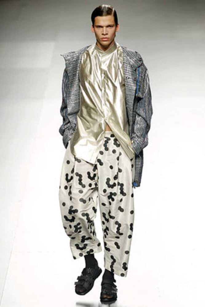 Men take the runway during Spain Fashion Week