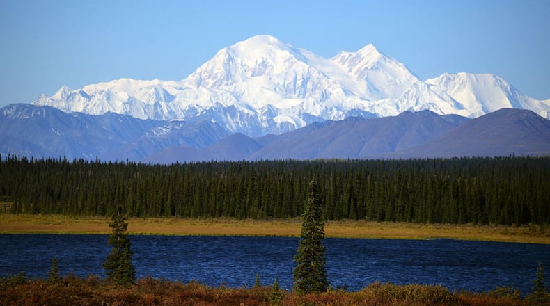A view of Denali, formerly known as Mt. McKinley, on September 1, 2015 in Denali National Park, Alaska. According to the National Park Service, the summit elevation of Denali is 20,320 feet and is the highest mountain peak in North America. (Photo by Lance King/Getty Images)
