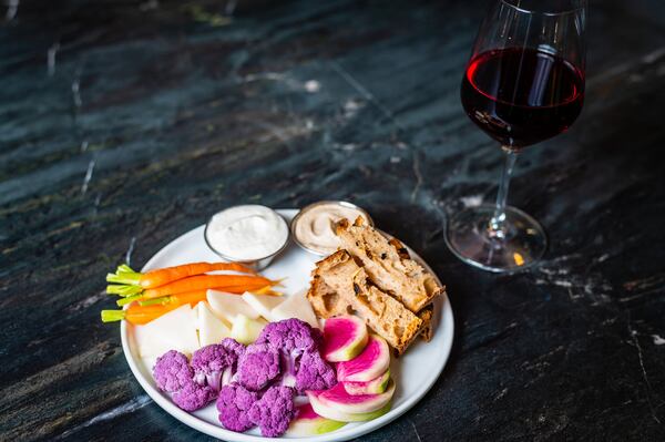 Tonnato and ricotta paired with Mortellito at Hazel Jane’s. CONTRIBUTED BY HENRI HOLLIS