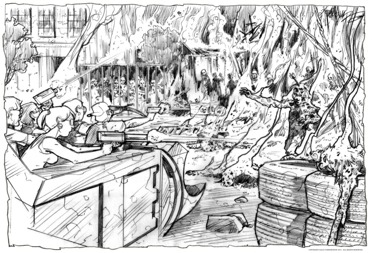 'The Walking Dead: Battle of Survival' illustrations