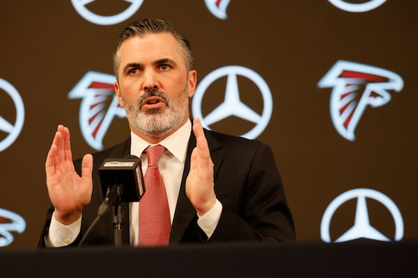 Kevin Stefanski speaks during his introductory news conference.