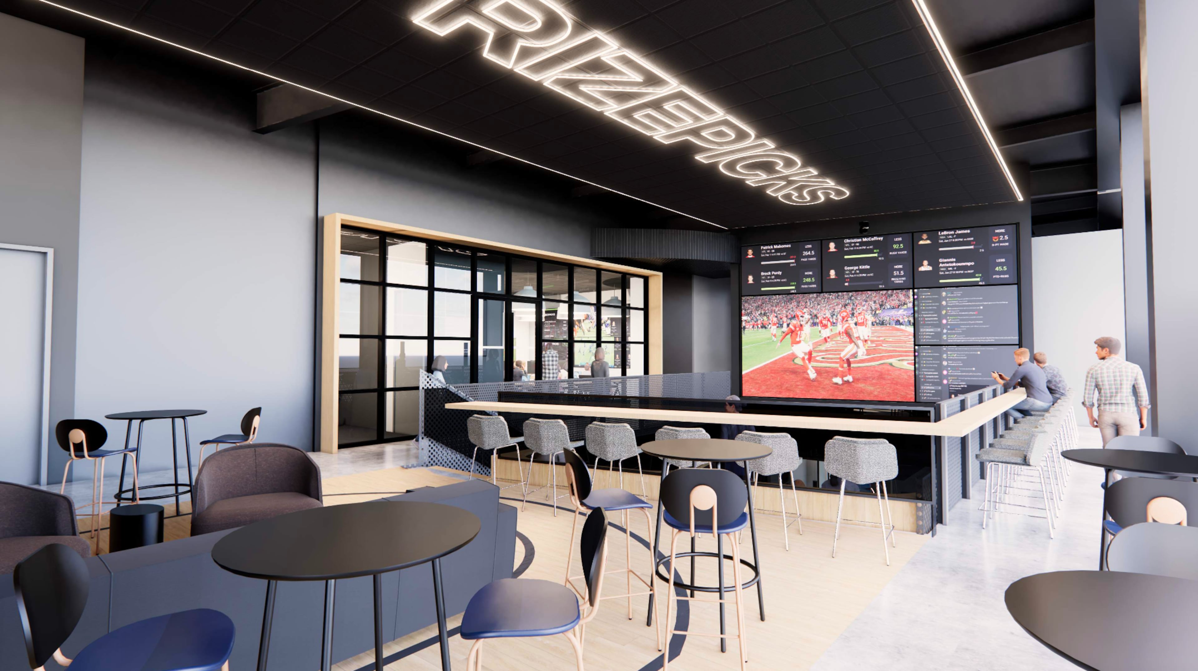 This is a rendering of PrizePicks' future headquarters at the Star Metals office building in Atlanta. (Courtesy of PrizePicks)