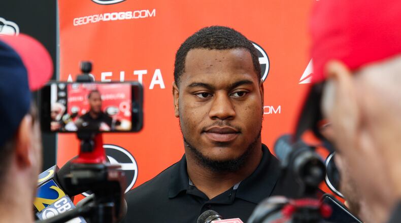 Georgia defensive end Jonathan said the Georgia defensive line will be intent on getting to Missouri quarterback Drew Lock.