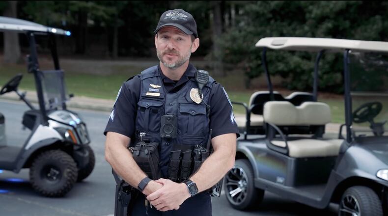 Roswell Police Officer, Chris May, shares golf cart safety tips in a new two-minute video. (Courtesy Roswell Police Department)