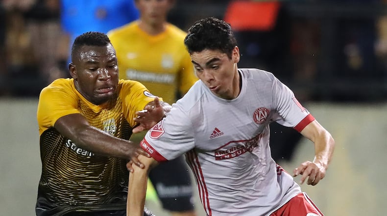 Stopping Atlanta United midfielder Miguel Almiron will be key for D.C. United on Wednesday. Curtis Compton/ccompton@ajc.com