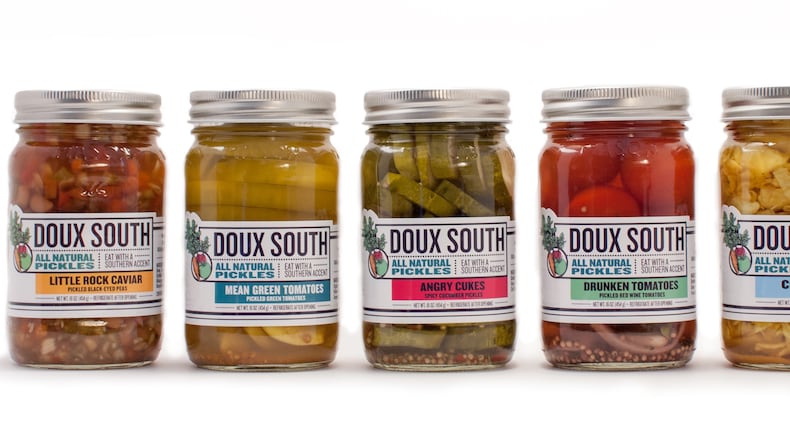 The pickles that started it all. These are the five varieties that launched the Doux South brand. (Photo credit: Chris Levre)