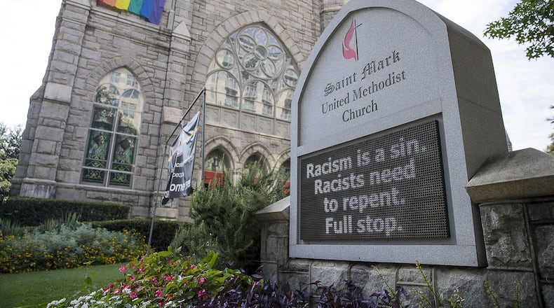 St. Mark United Methodist Church in Atlanta is an affirming congregation. Members say they support the LGBTQ community. ALYSSA POINTER / ALYSSA.POINTER@AJC.COM