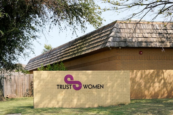 FILE - The Trust Women clinic is pictured Wednesday, Sept. 1, 2021, in Oklahoma City. (AP Photo/Sue Ogrocki, File)
