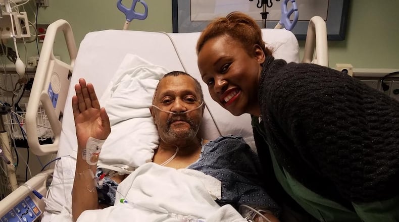 Joel Marrable, who was an Air Force veteran, died at the Atlanta VA Medical Center’s Eagle’s Nest Community Living Center in 2019. His daughter, Laquna Ross, right, discovered her father covered with ant bites in early September shortly before his death. A VA investigative summary says the fire ants had been in the center for months and that the staff failed on multiple levels to deal with them.