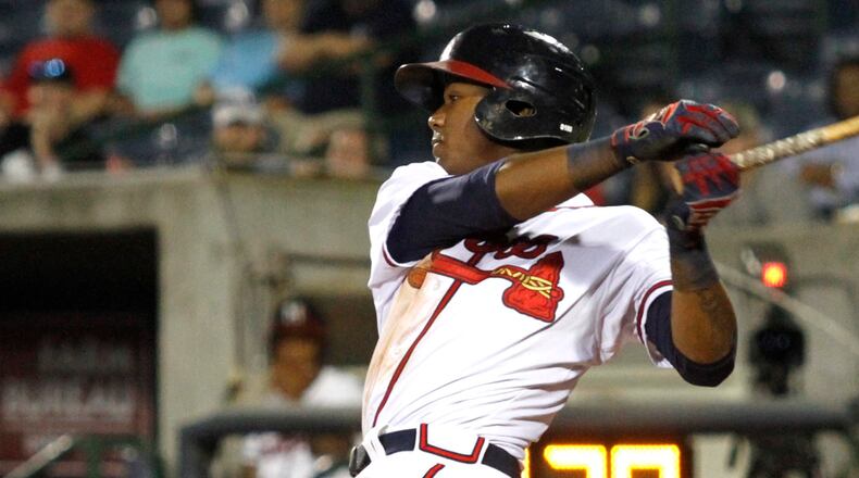 Ronald Acuna is hitting .333 in Triple-A.  (Photo Ed Gardner, Mississippi Braves)
