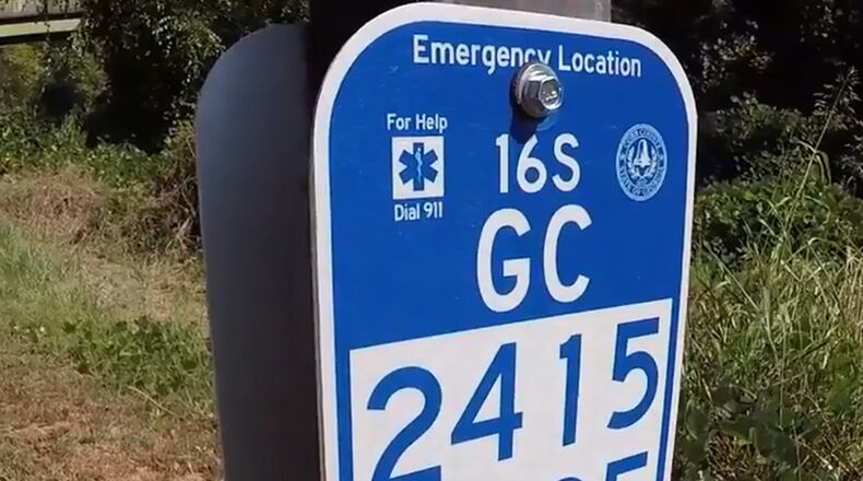 Cobb is the first county in Georgia to use the Emergency Locator Marker system on the Silver Comet Trail to direct rescuers more quickly to 911 calls from the trail. The markers are spaced about a quarter-mile apart and identified by a number along the county’s 150 miles of trails. (Courtesy of Cobb County)